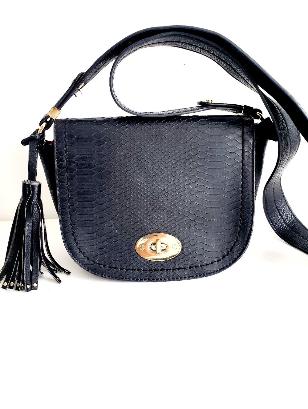 Call It Spring Black Crossbody Bag with Tassel
